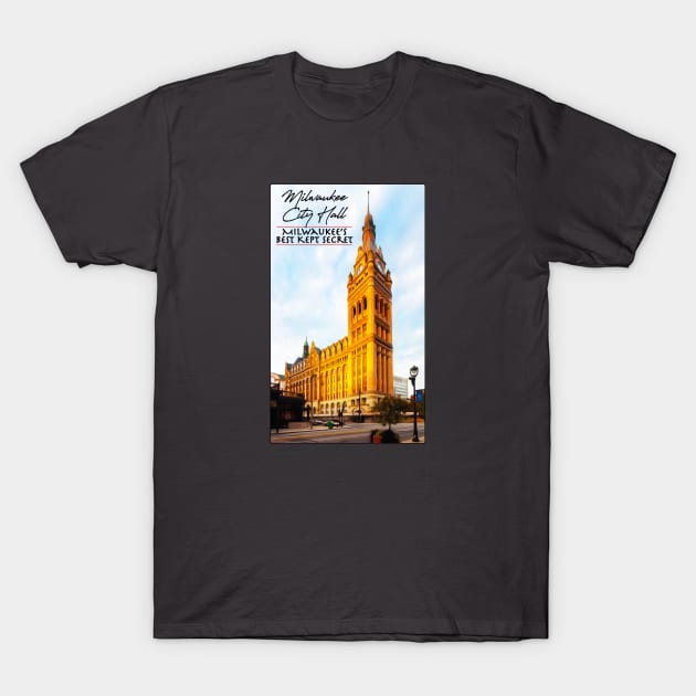 Secret Milwaukee • Milwaukee City Hall • Treasure Hunt T-Shirt by The MKE Rhine Maiden